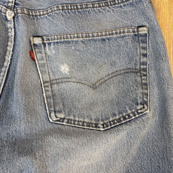 Vintage Levis 501 Button Fly Jeans 70s Made In USA SF207 Light Wash 34X30 - Picture 5 of 16